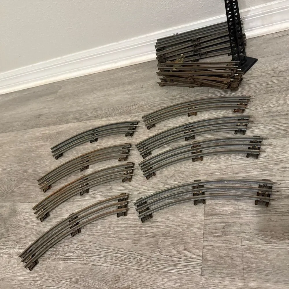 Vintage Lionel O Gauge Curved & Straight & Switches Train Track Pieces 1950s